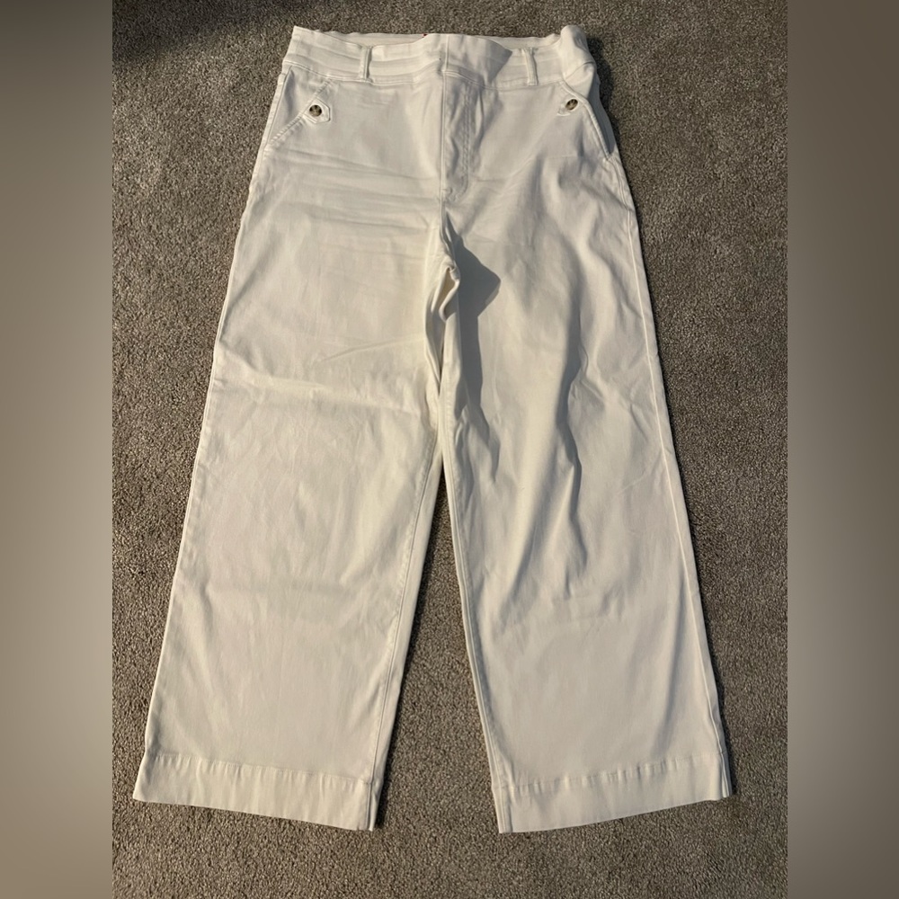 Spanx Stretch Twill Wide Leg Cropped Pants- size 1X tall